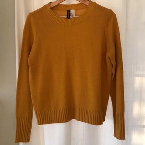 H&M gold mustard sweater